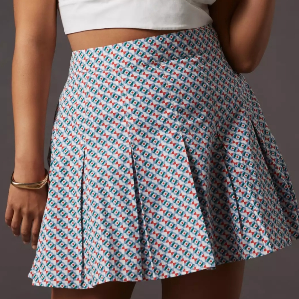 Anthropologie Maeve Pleated Mini Skirt